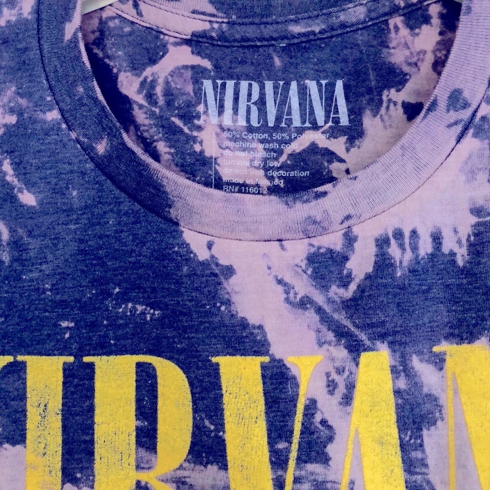 Nirvana Blue/Pink Custom Reverse Bleach Tie Dye - image 4